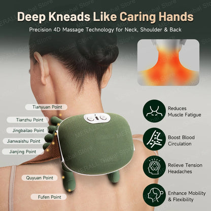4D Hand Motion Neck Massager